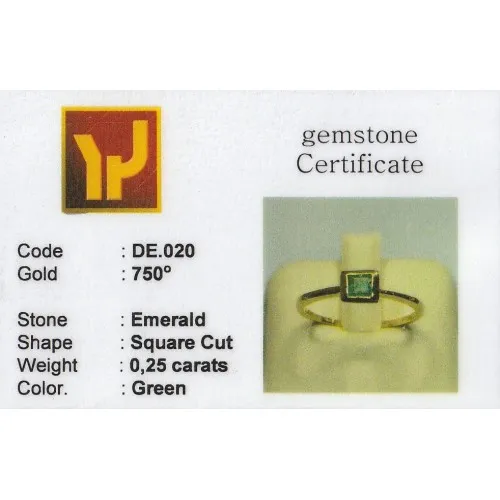 18K Χρυσό Δαχτυλίδι με Σμαράγδι DE00020