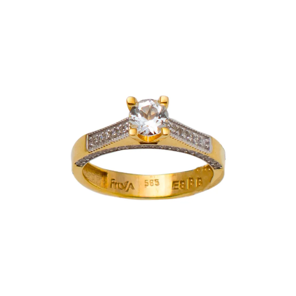 14Κ Χρυσό Δαχτυλίδι με Τοπάζι DF618