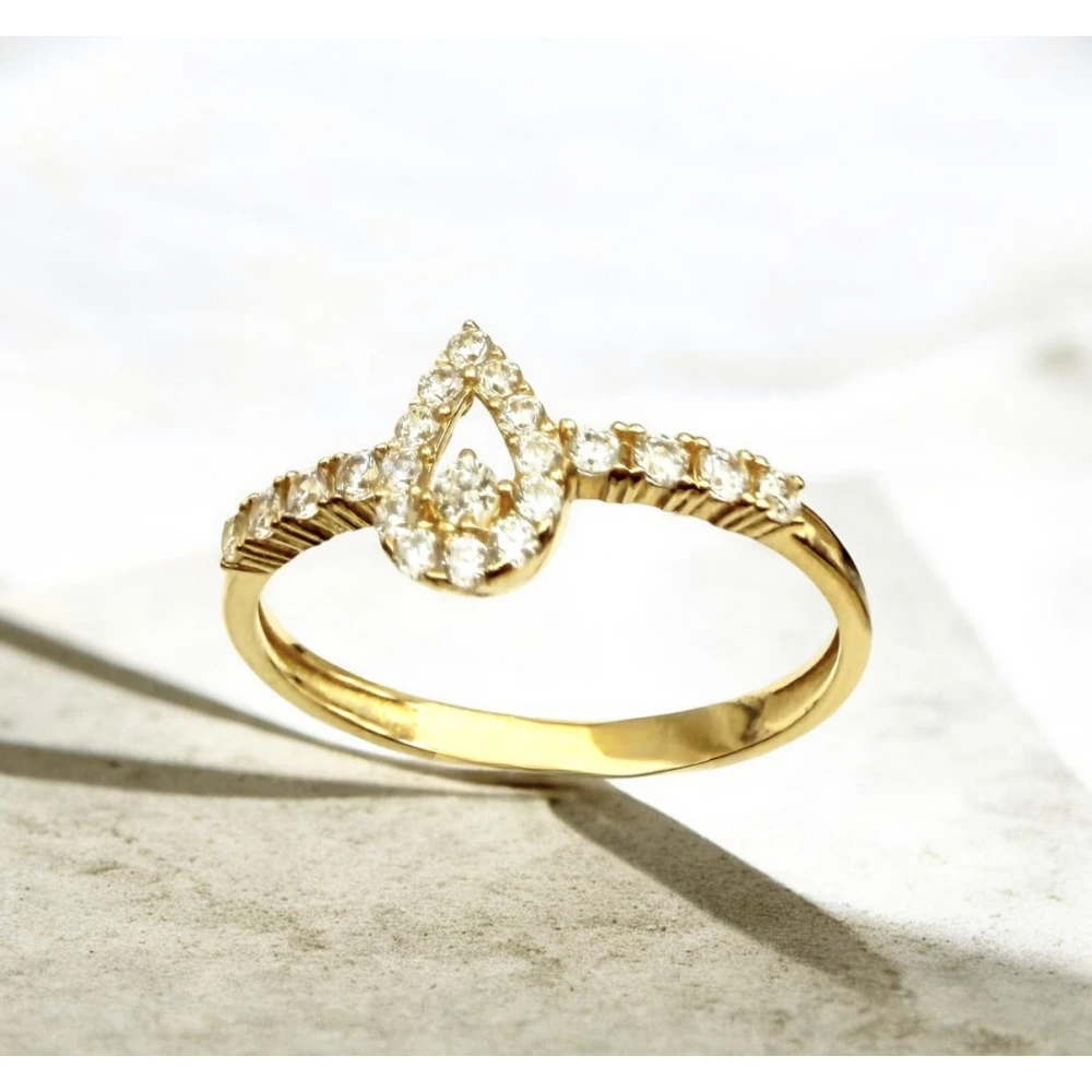 14K Χρυσό Δαχτυλίδι με Ζιργκόν DK124VR