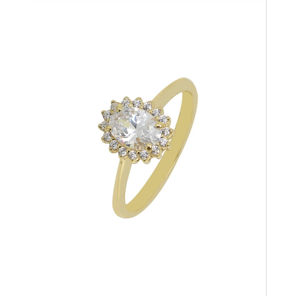 14K Χρυσό Δαχτυλίδι με Ζιργκόν DK156AF