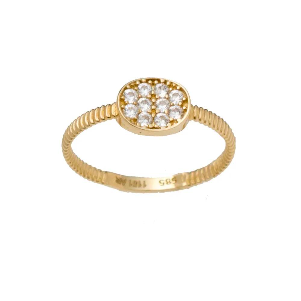 14K Χρυσό Δαχτυλίδι με Ζiργκόν DK485O1