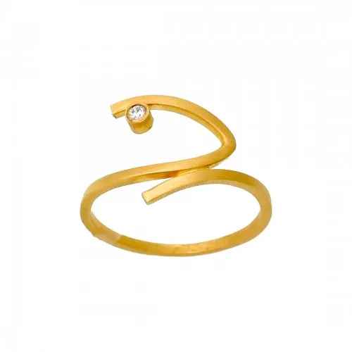 14K Χρυσό Χειροποίητο Δαχτυλίδι με Ζιργκόν DK578KT1