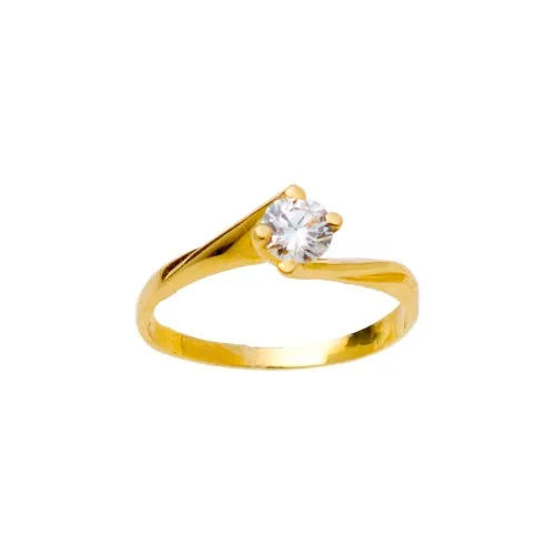 14K Χρυσό Δαχτυλίδι με Ζιργκόν DK705A1