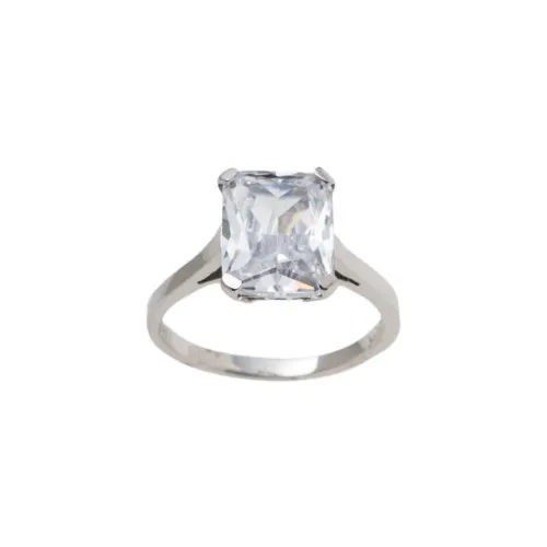 14K Λευκόχρυσο Δαχτυλίδι με Ζιργκόν DK978A1