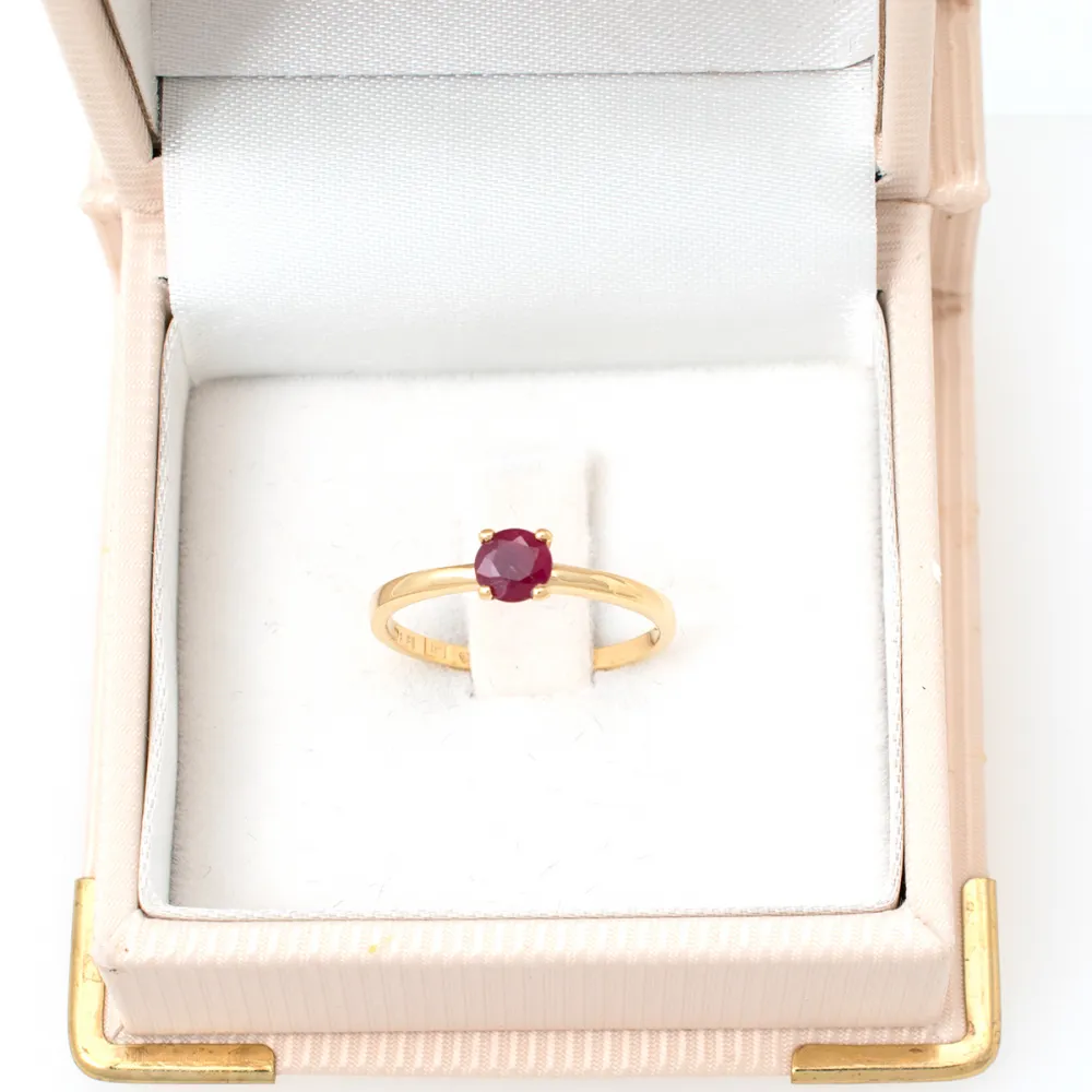 18K Χρυσό Δαχτυλίδι με Ρουμπίνι DR00007