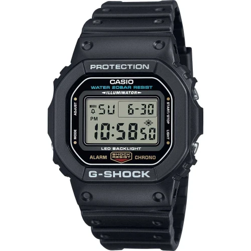 CASIO G-Shock Χρονογράφος με Μαύρο Καουτσούκ Λουράκι DW-5600UE-1ER