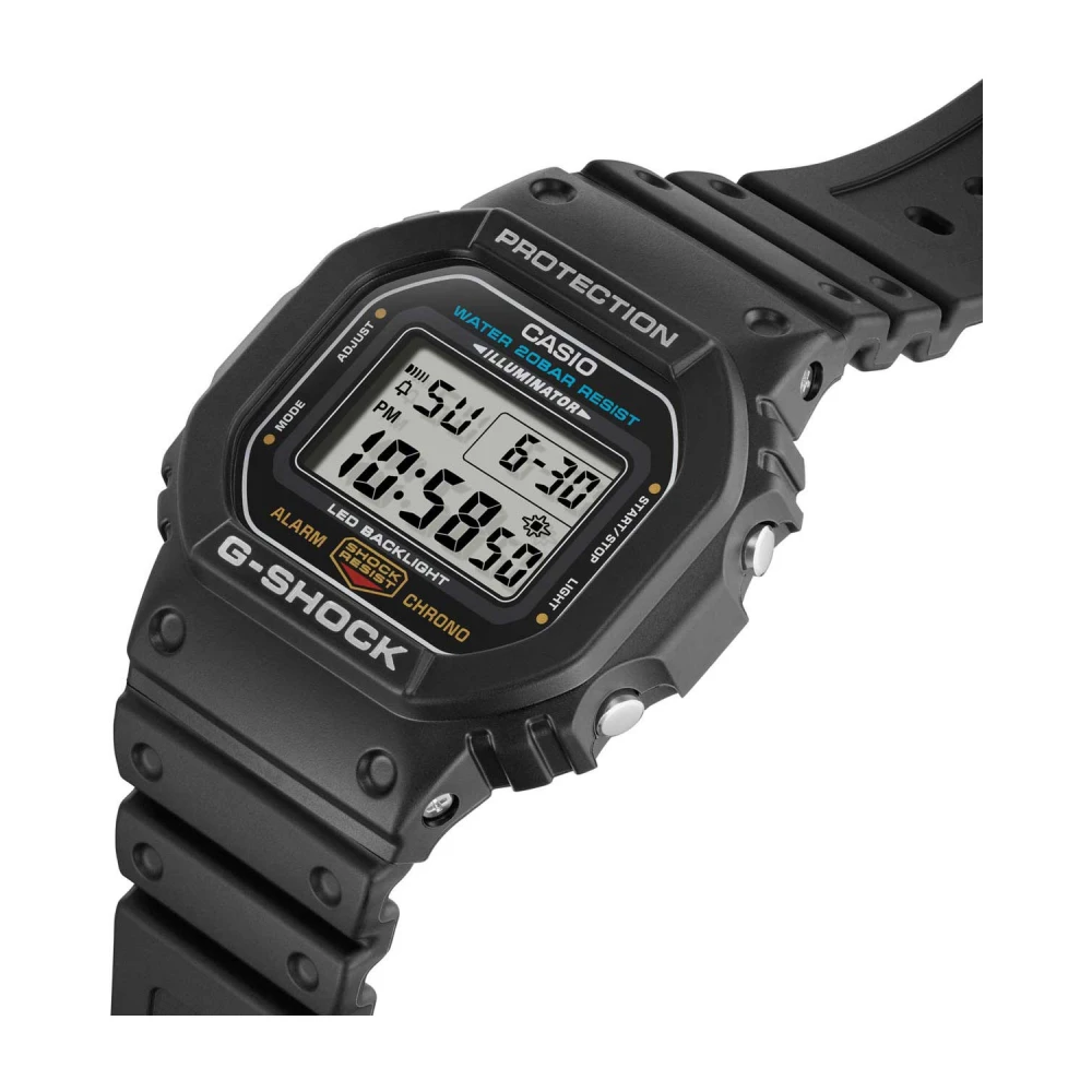 CASIO G-Shock Χρονογράφος με Μαύρο Καουτσούκ Λουράκι DW-5600UE-1ER
