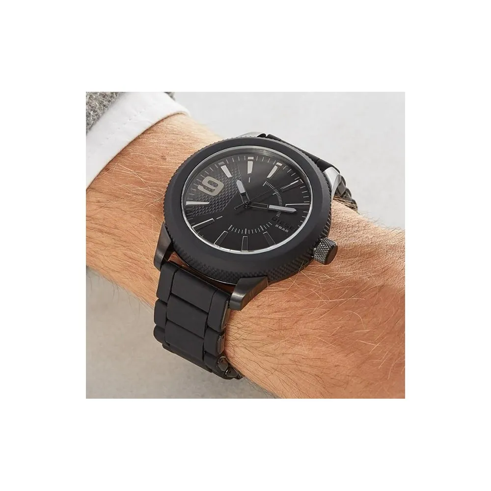 DIESEL Armbar Black Stainless Steel Bracelet DZ1873