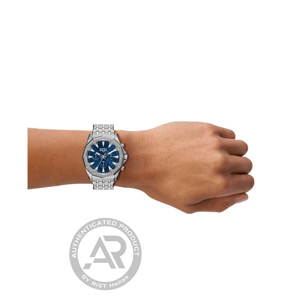 DIESEL Stinger Χρονογράφος με Μπρασελέ από Ανοξείδωτο Ατσάλι σε Ασημί Τόνο DZ4706