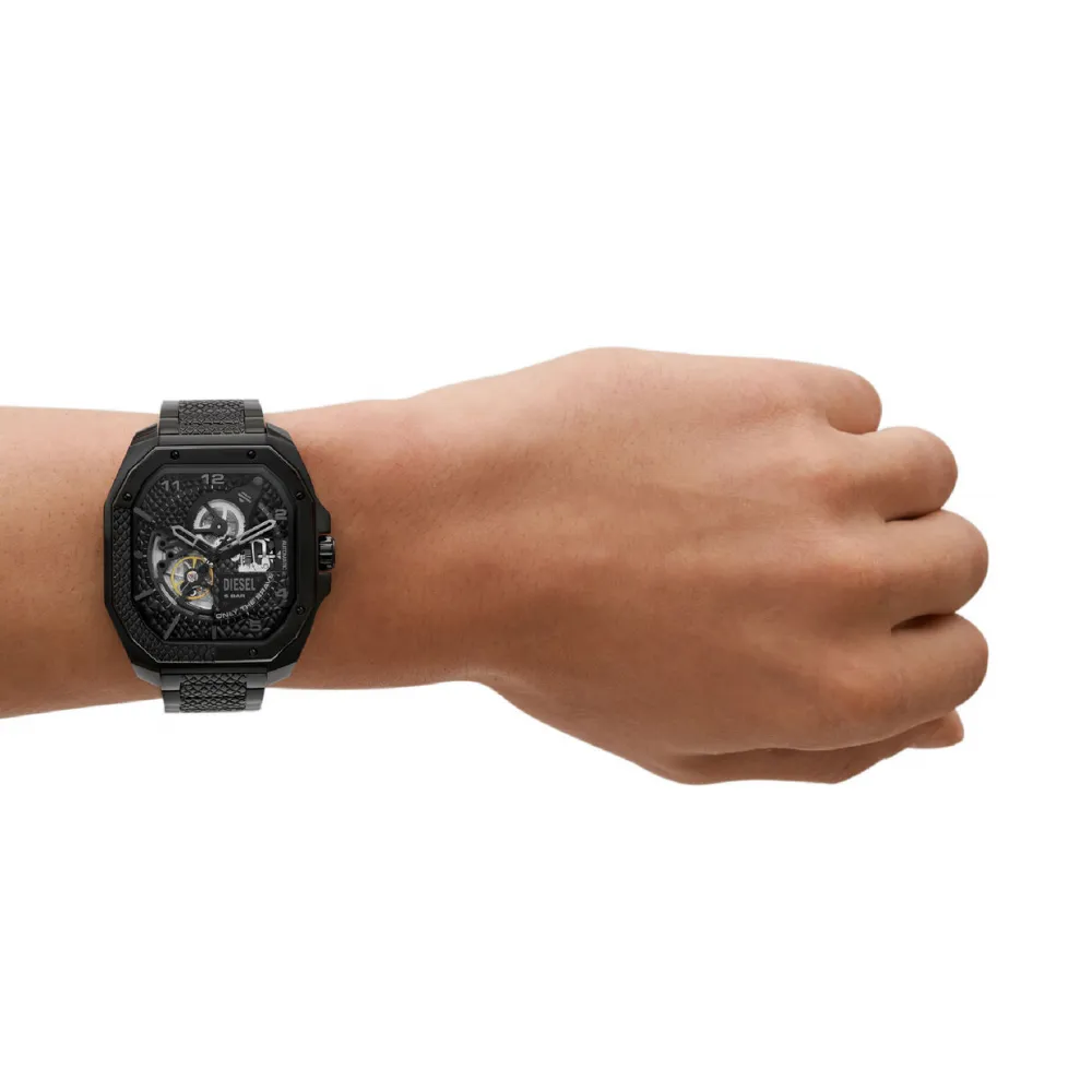 DIESEL Flayed Automatic Black Stainless Steel Bracelet DZ7472