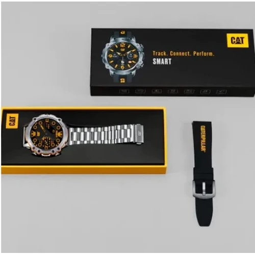 CATERPILLAR Smartwatch με Μαύρο Λουράκι Σιλικόνης E114021100
