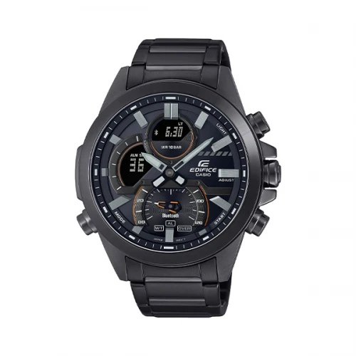 CASIO Edifice Smart watch Με Μαύρο Μπρασελέ από Ανοξείδωτο Ατσάλι ECB-30DC-1AEF