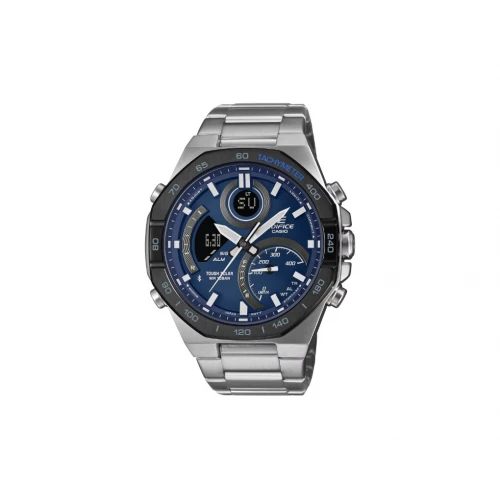 CASIO Edifice με Μπρασελέ από Ανοξείδωτο Ατσάλι σε Ασημί Τόνο ECB-950DB-2AEF