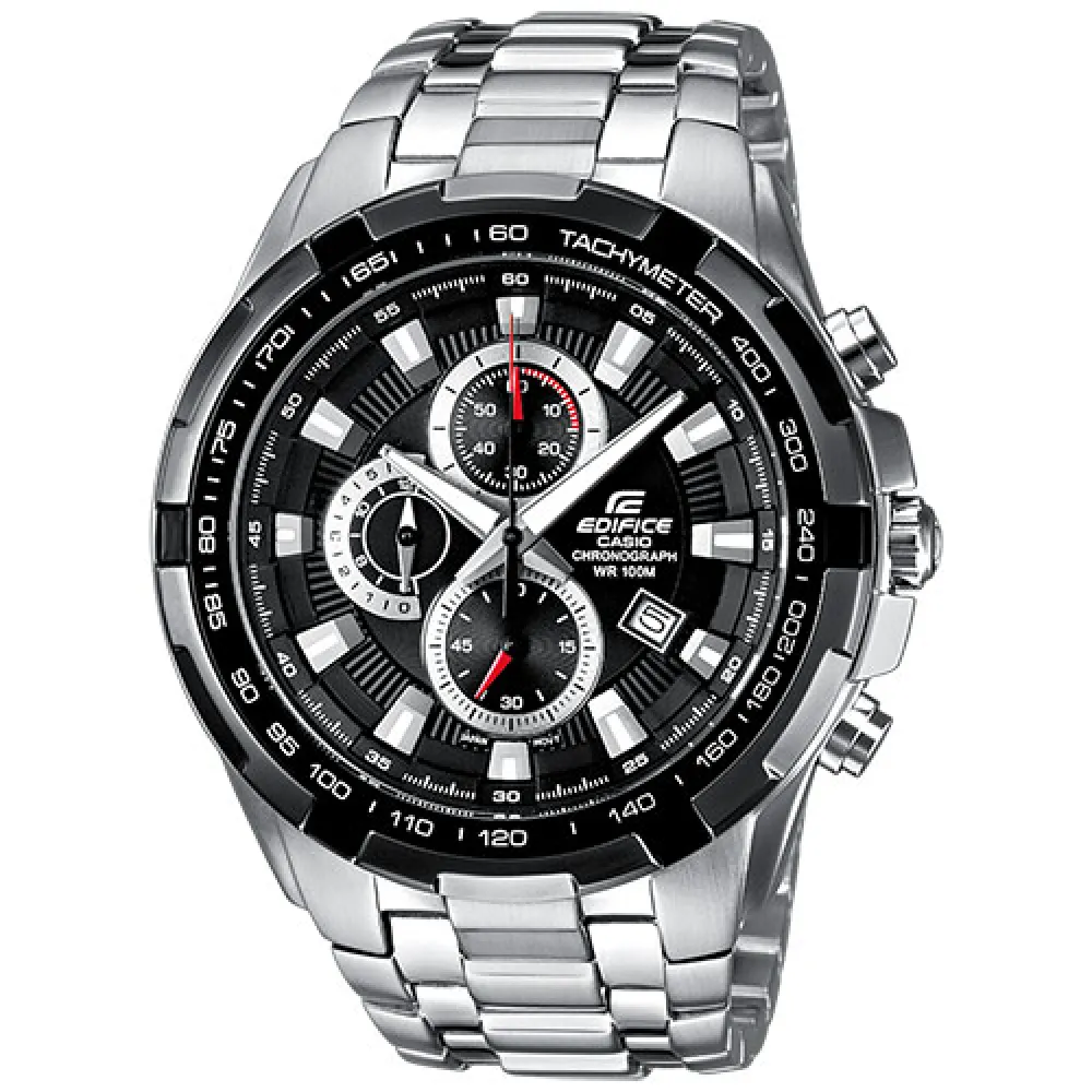 CASIO Edifice με Μπρασελέ από Ανοξείδωτο Ατσάλι σε Ασημί τόνο EF-539D-1AVEF