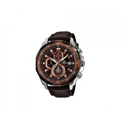CASIO Edifice Χρονογράφος με Καφέ Δερμάτινο Λουράκι EFR-539L-5AVUEF