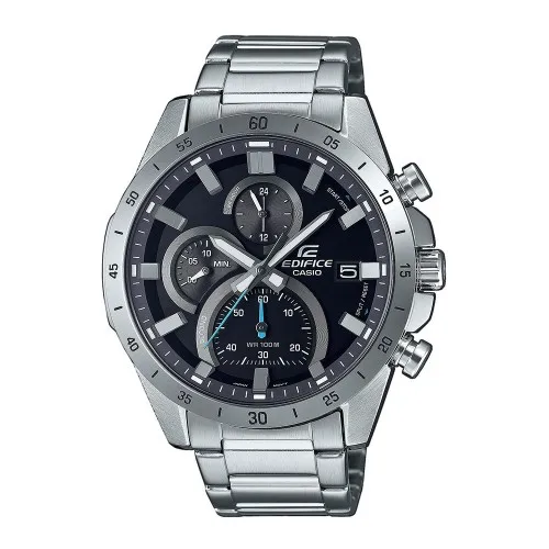 CASIO Edifice Χρονογράφος με Ασημί Μπρασελέ από Ανοξείδωτο Ατσάλι EFR-571D-1AVUEF