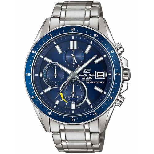 CASIO Edifice Solar Χρονογράφος με Μπρασελέ από Ανοξείδωτο Ατσάλι EFS-S510D-2AVUEF