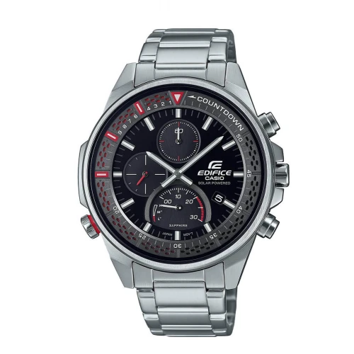 CASIO Edifice "Ηλιακός" Χρονογράφος με Μπρασελέ από Ανοξείδωτο Ατσάλι EFS-S590D-1AVUEF