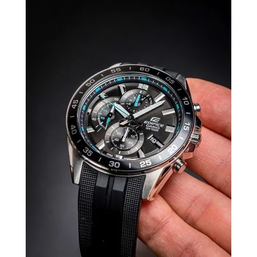 CASIO Edifice Χρονογράφος με Μαύρο Λουράκι από Καουτσούκ EFV-550P-1AVUEF