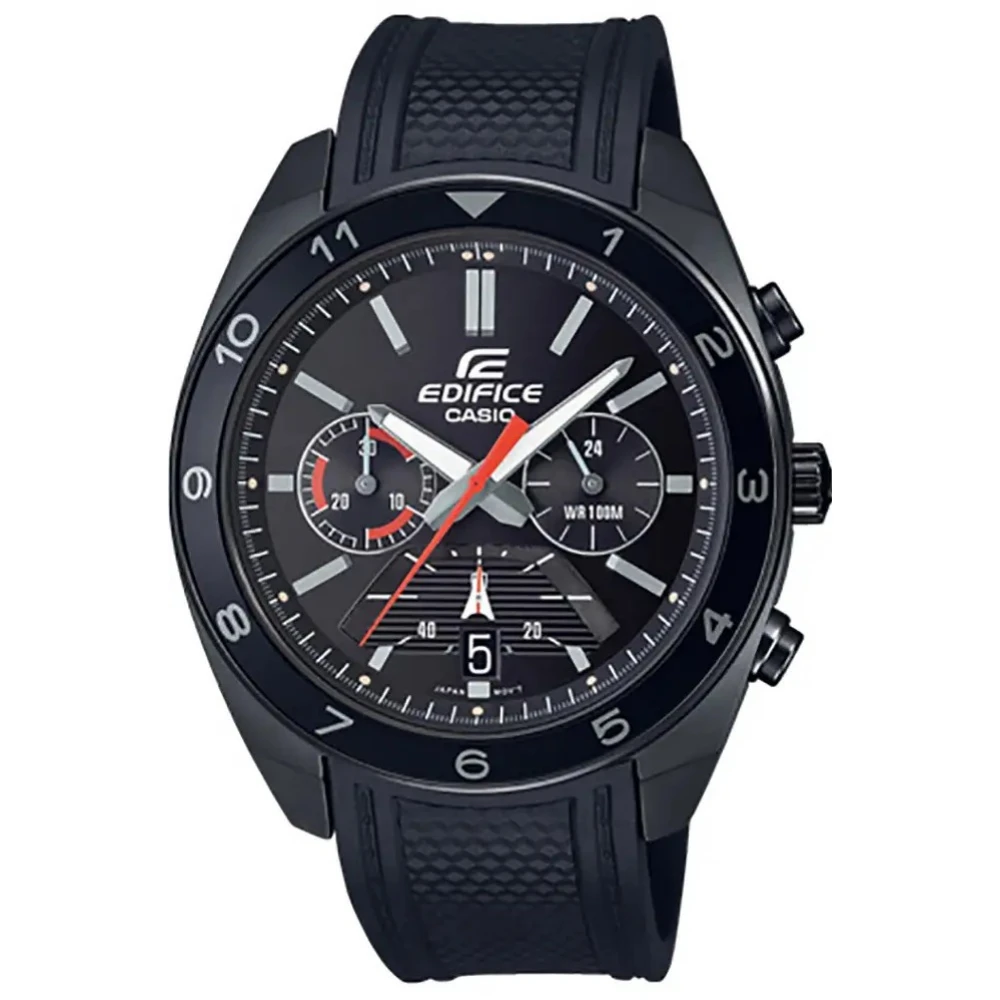 CASIO Edifice με Μαύρο Λουράκι από Καουτσούκ EFV-590PB-1AVUEF