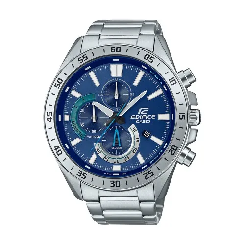 CASIO Edifice Χρονογράφος με Μπρασελέ από Ανοξείδωτο Ατσάλι σε ασημί τόνο EFV-620D-2AVUEF