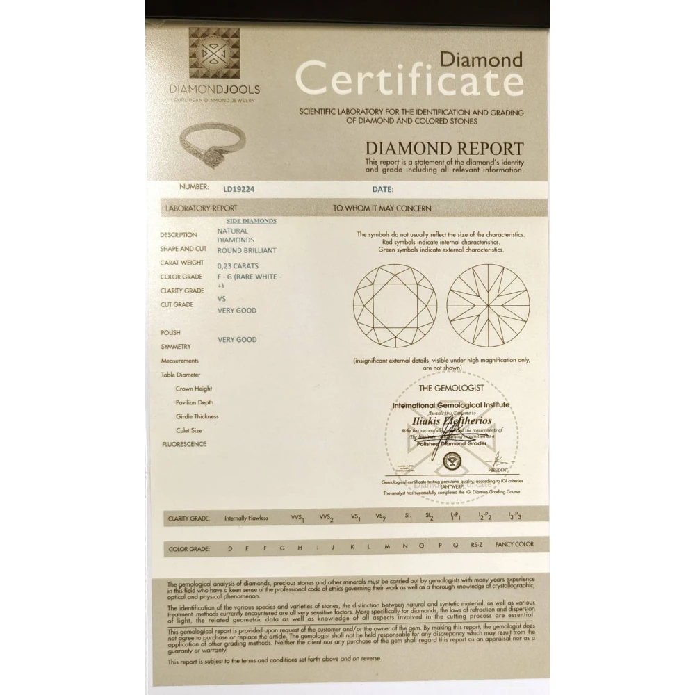 18K Μονόπετρο Invisible Δαxτυλίδι Αρραβώνων Λευκόχρυσο με Διαμάντια EM017W