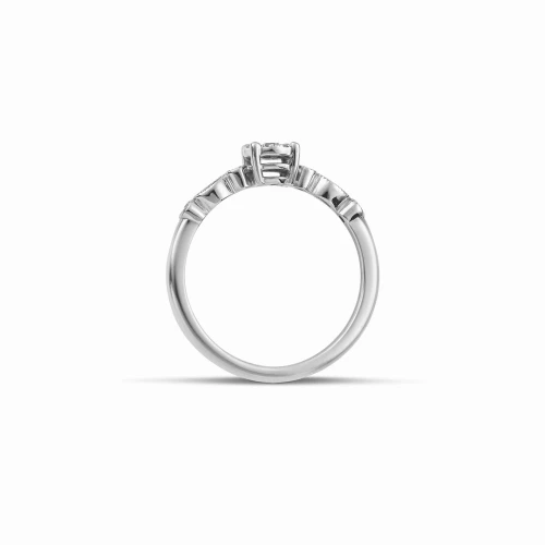 18K Λευκόχρυσο Μονόπετρο Δαxτυλίδι Αρραβώνων με Διαμάντι EM053