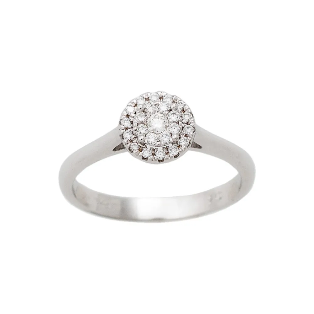 18K Λευκόχρυσο Μονόπετρο Δαxτυλίδι Αρραβώνων με Διαμάντι EM077