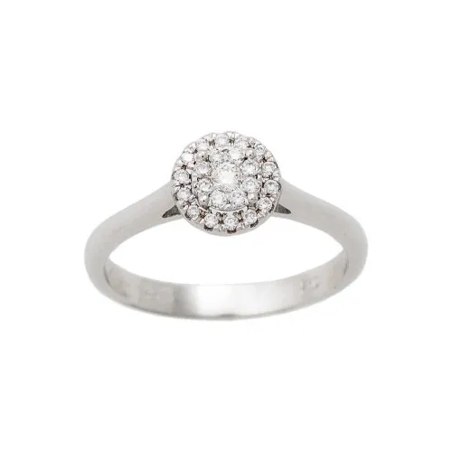 18K Λευκόχρυσο Μονόπετρο Δαxτυλίδι Αρραβώνων με Διαμάντι EM077