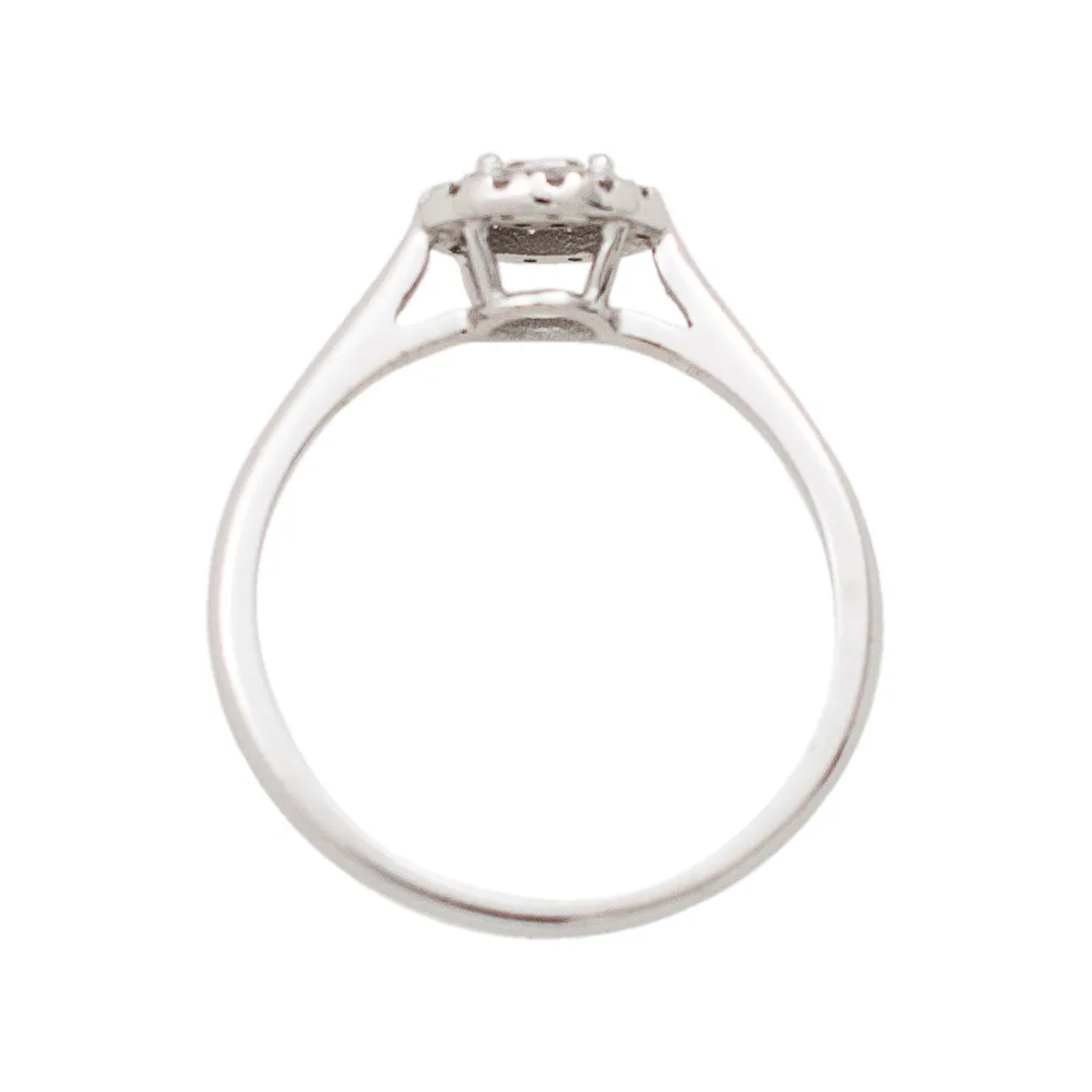 18K Λευκόχρυσο Μονόπετρο Δαxτυλίδι Αρραβώνων με Διαμάντι EM077