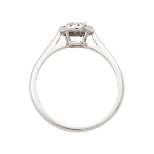 18K Λευκόχρυσο Μονόπετρο Δαxτυλίδι Αρραβώνων με Διαμάντι EM077