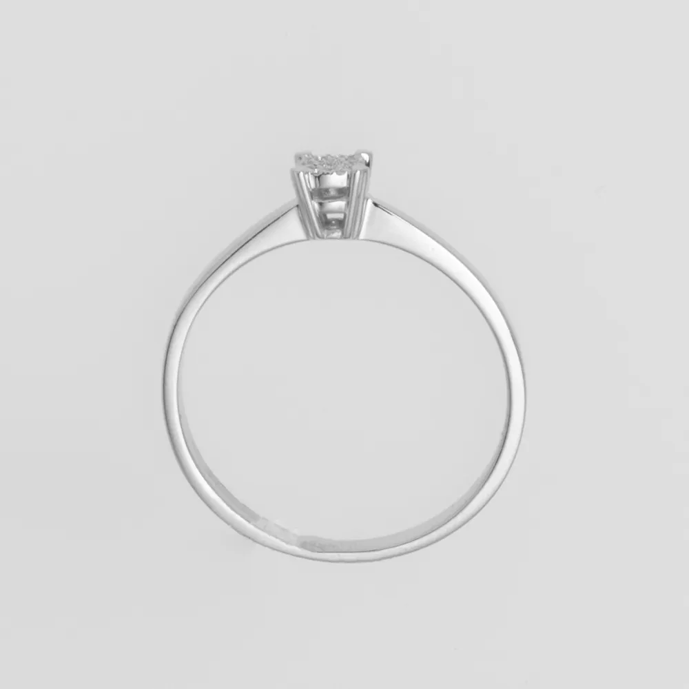 18K Λευκόχρυσο Μονόπετρο Δαxτυλίδι Αρραβώνων με Διαμάντι EM166W