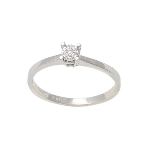 18K Λευκόχρυσο Μονόπετρο Δαxτυλίδι Αρραβώνων με Διαμάντι EM166W