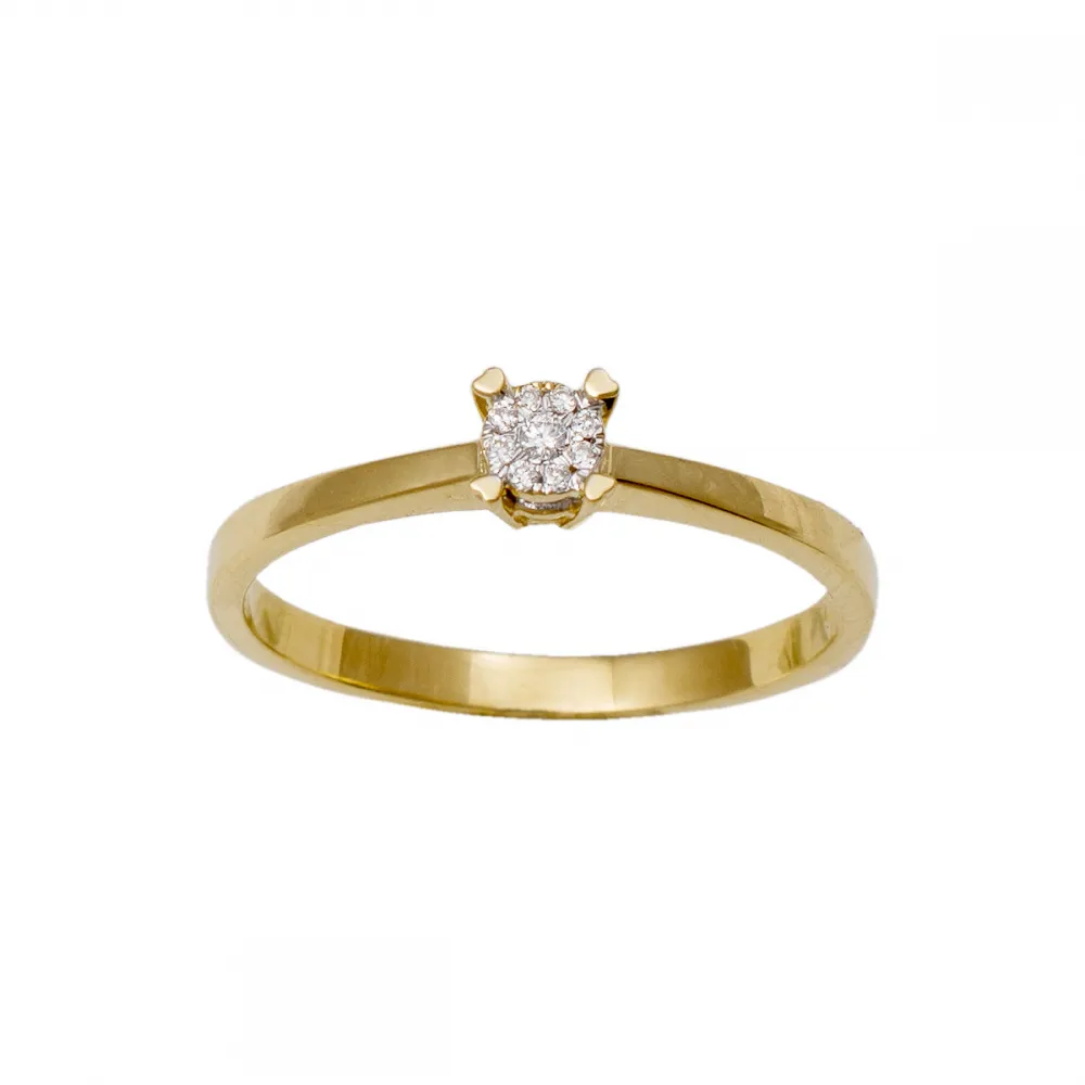 18K Μονόπετρο Δαxτυλίδι Αρραβώνων με Διαμάντι EM166