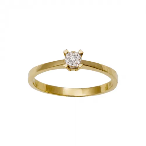 18K Μονόπετρο Δαxτυλίδι Αρραβώνων με Διαμάντι EM166