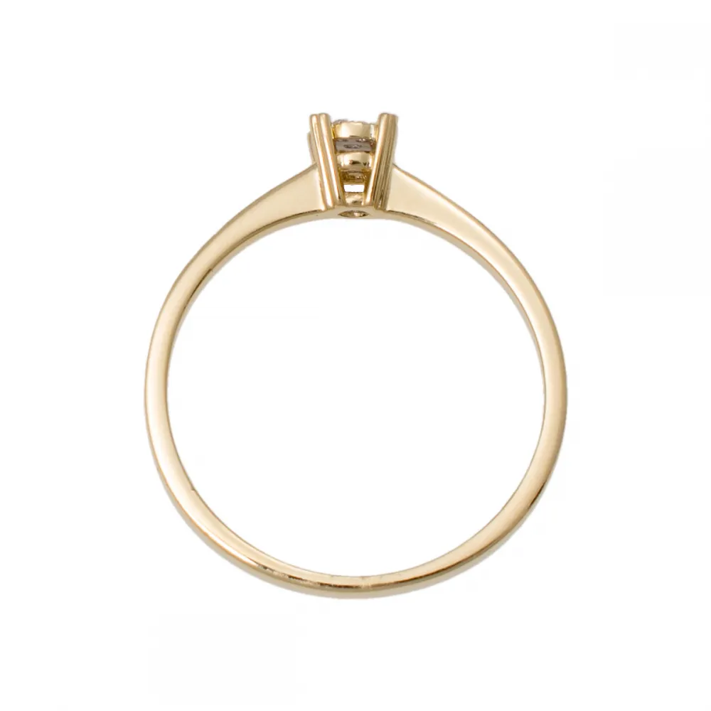 18K Μονόπετρο Δαxτυλίδι Αρραβώνων με Διαμάντι EM166