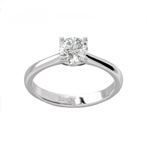 18K Λευκόχρυσο Μονόπετρο Δαxτυλίδι Αρραβώνων με Διαμάντι ENG012W