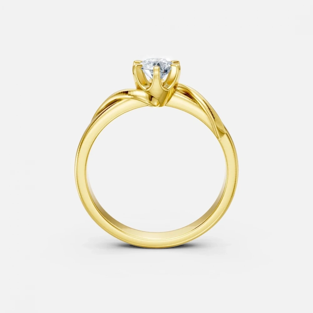18K Χρυσό Μονόπετρο Δαxτυλίδι Αρραβώνων με Διαμάντι ENG019