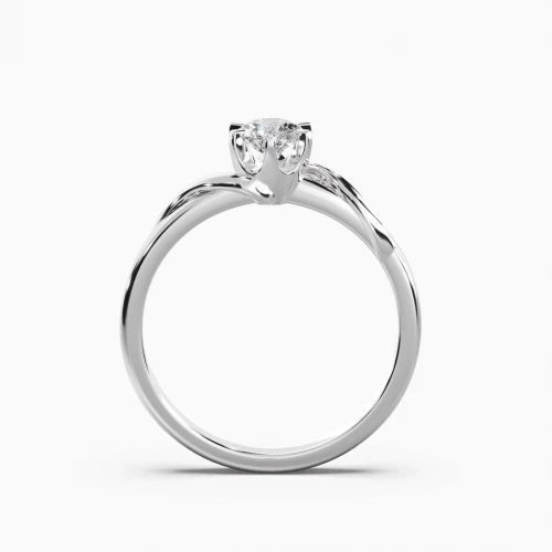 18K Λευκόχρυσο Μονόπετρο Δαxτυλίδι Αρραβώνων με Διαμάντι ENG019W