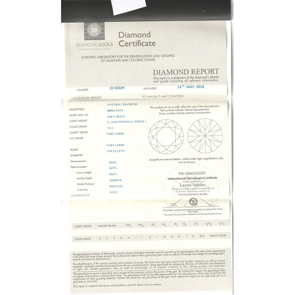 18Κ Λευκόχρυσο Μονόπετρο Δαxτυλίδι Αρραβώνων με Διαμάντι ENG072