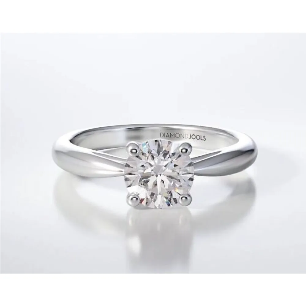 18K Μονόπετρο Δαxτυλίδι Αρραβώνων με Διαμάντι ENG089