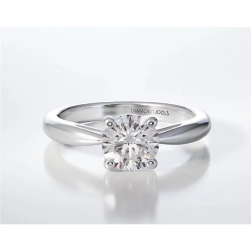 18K Μονόπετρο Δαxτυλίδι Αρραβώνων με Διαμάντι ENG089