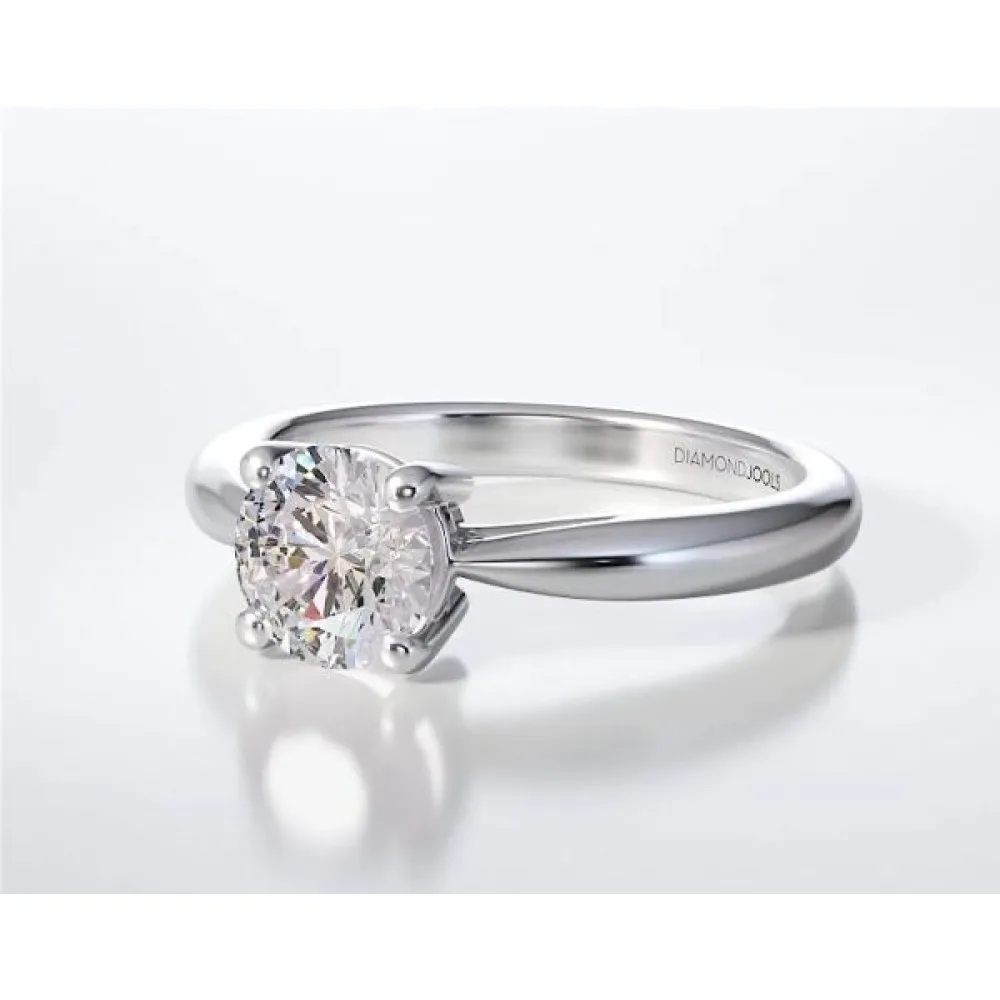 18K Μονόπετρο Δαxτυλίδι Αρραβώνων με Διαμάντι ENG089