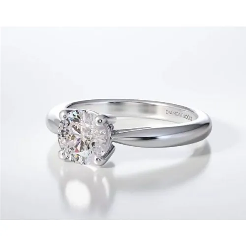 18K Μονόπετρο Δαxτυλίδι Αρραβώνων με Διαμάντι ENG089