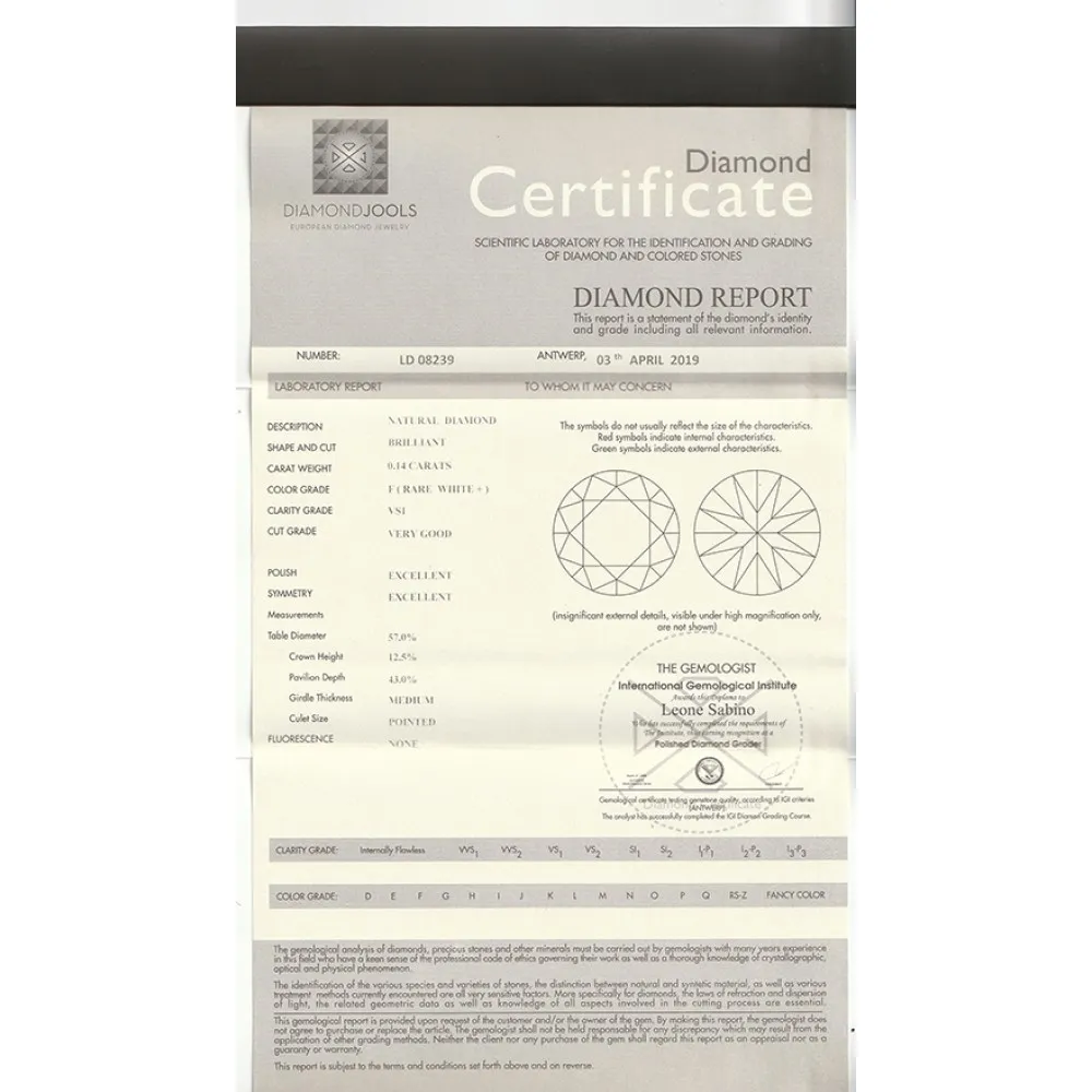 18K Λευκόχρυσο Μονόπετρο Δαxτυλίδι Αρραβώνων με Διαμάντι ENG012