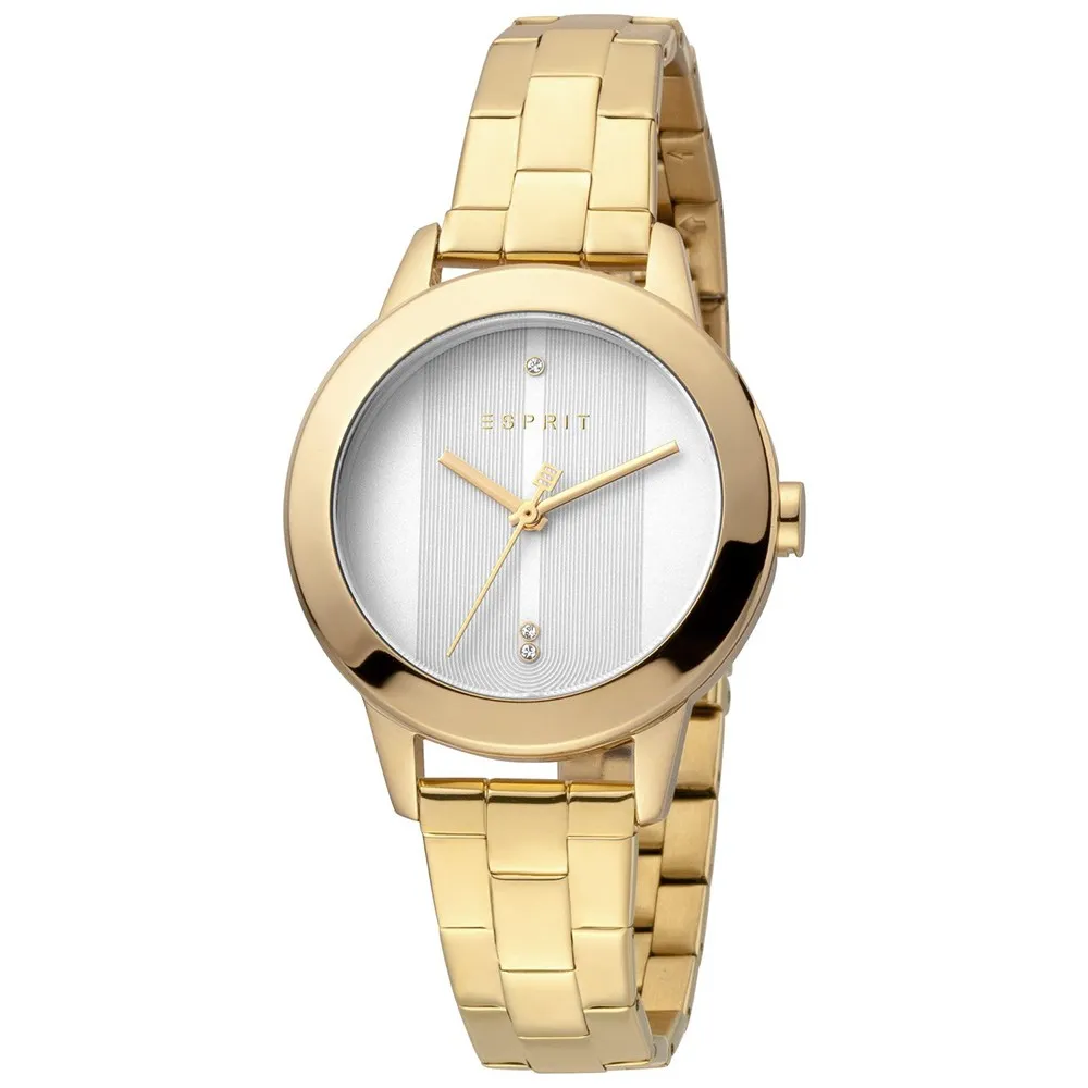 ESPRIT Tact Crystals Gold Stainless Steel Bracelet ES1L105M0275