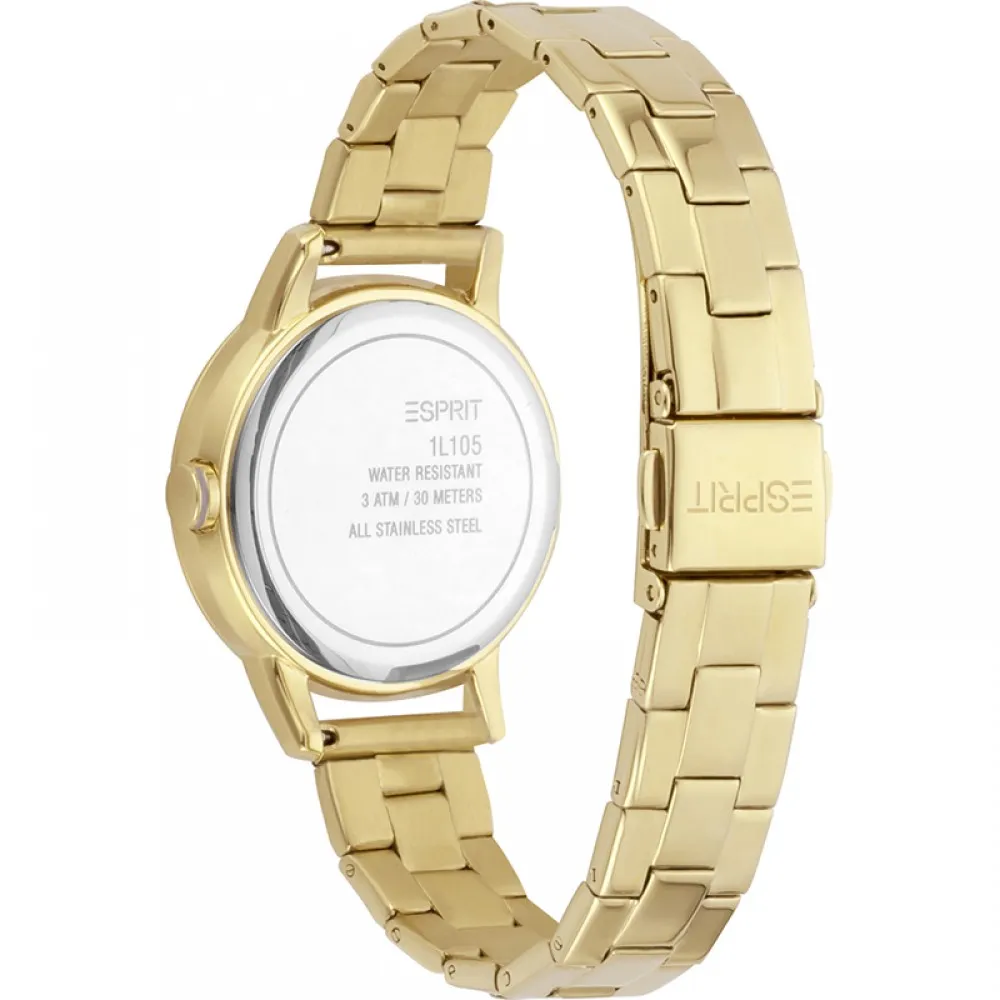 ESPRIT Tact Crystals Gold Stainless Steel Bracelet ES1L105M0275