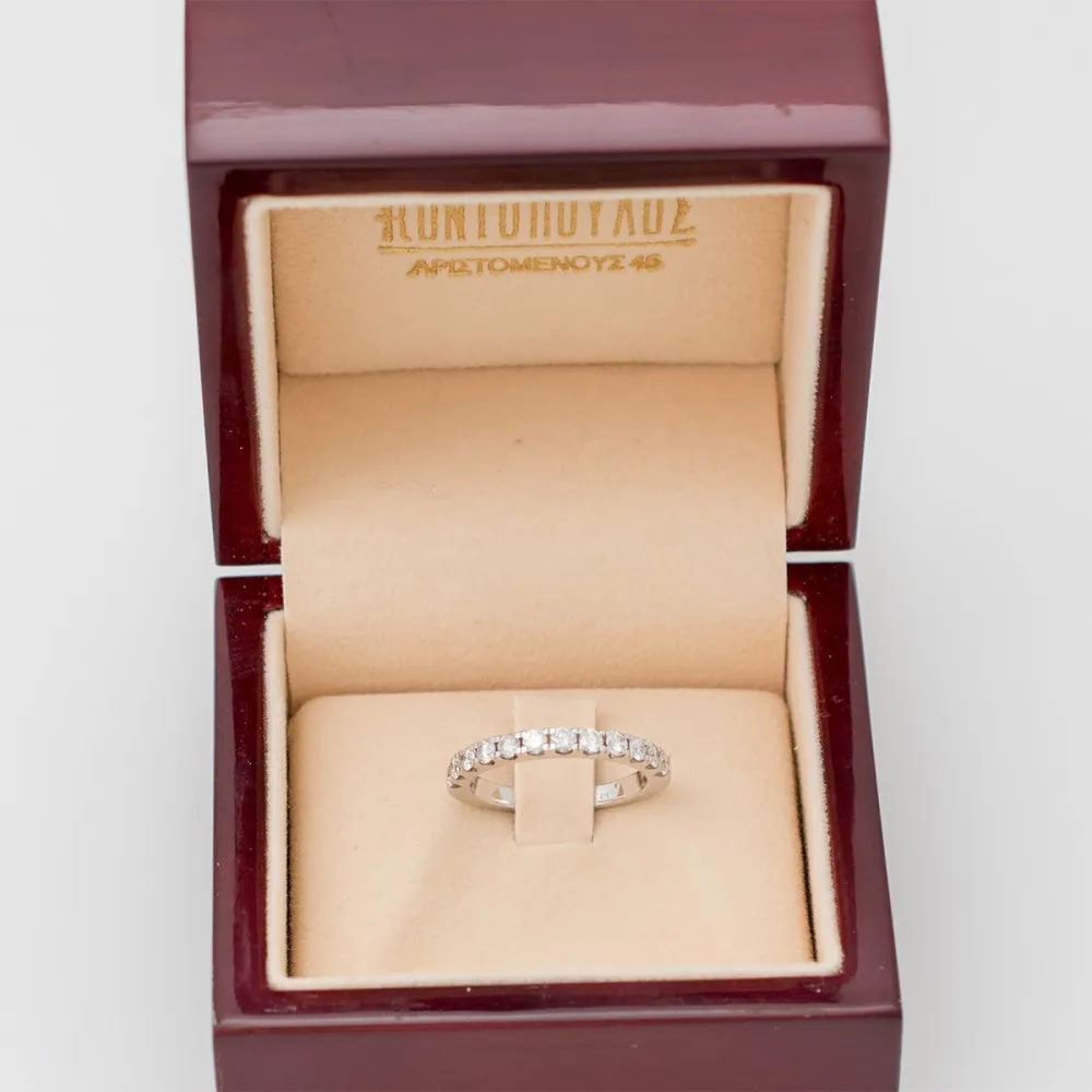 18K Μονόπετρο Δαxτυλίδι Αρραβώνων με Διαμάντια ETH012