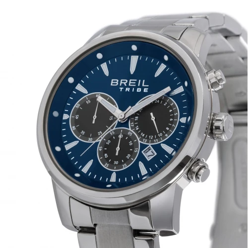 BREIL Caliber Χρονογράφος με Ασημί Μπρασελέ από Ανοξείδωτο Ατσάλι EW0728