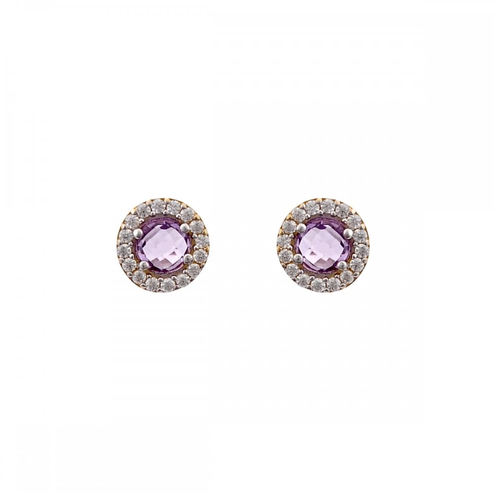 14K Χρυσά Σκουλαρίκια με Ζιργκόν SK5012O